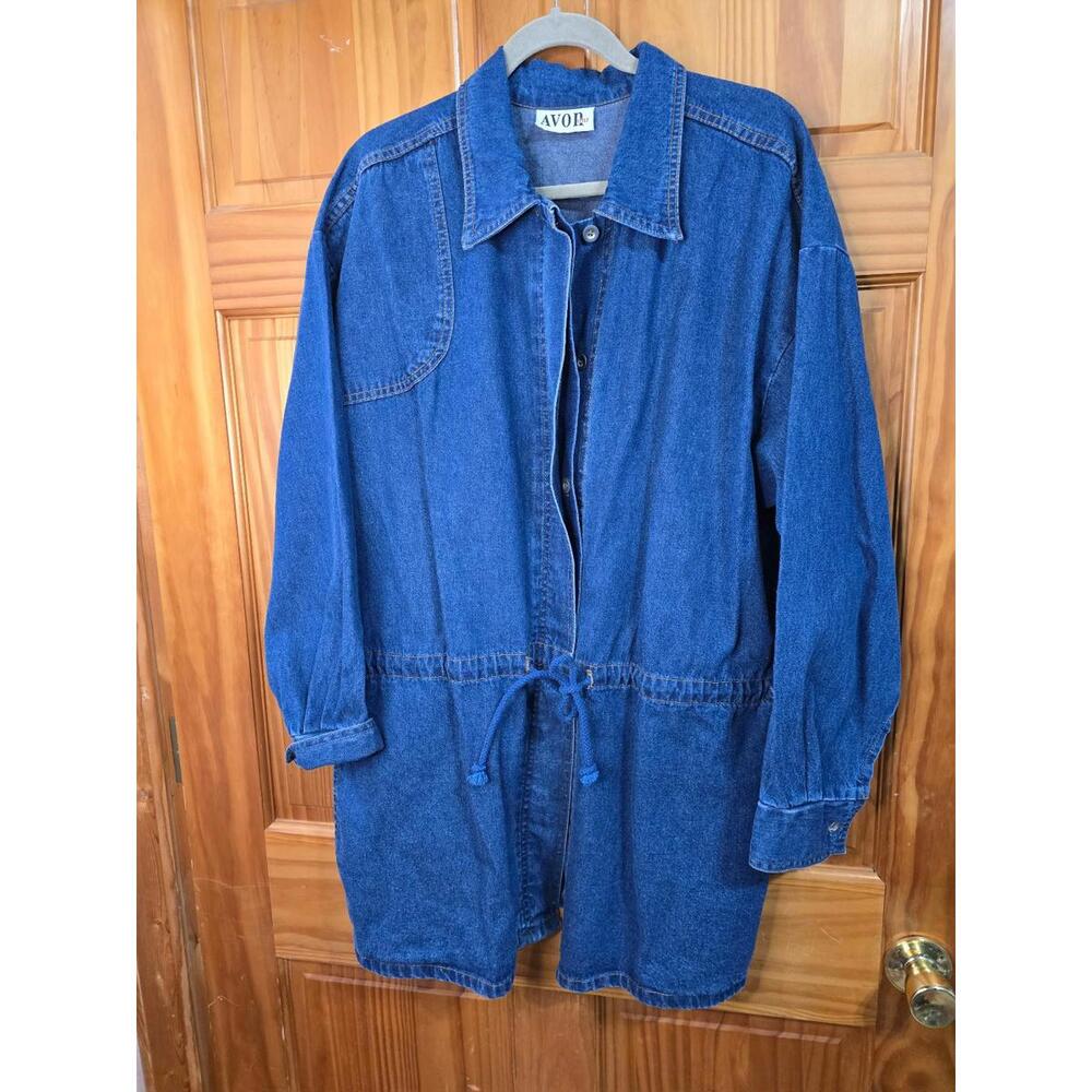 Womens Vintage 80’s Avon Style Denim Jeans Jacket  Retro